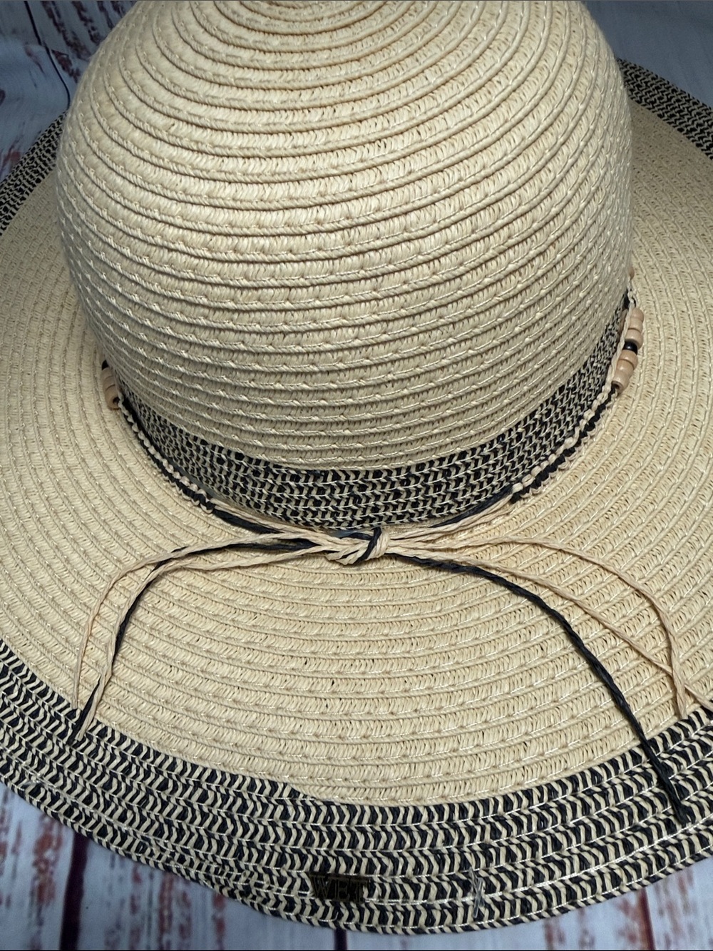 Solfish Natural Straw Wide Brim Sun Hat - Picture 6 of 15